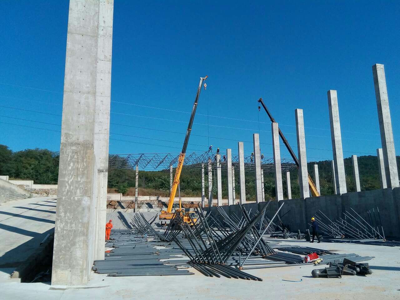 卫辉威海搅拌站网架